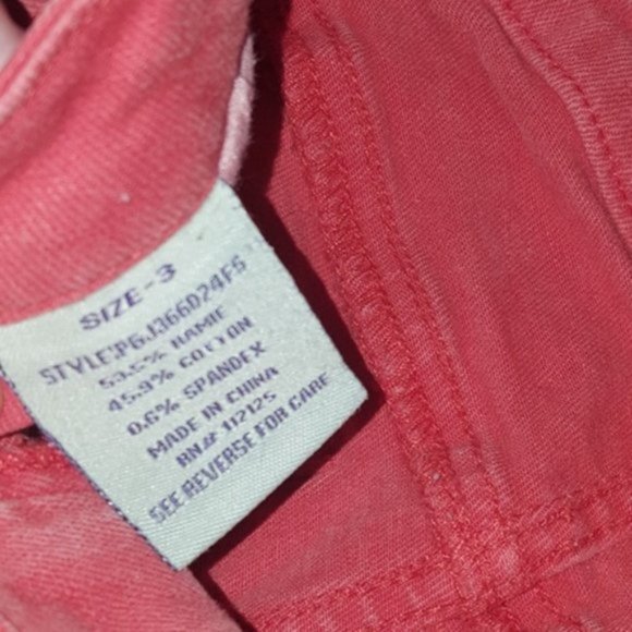 stretchy jeans shorts red orange red/ orange - Picture 4 of 8